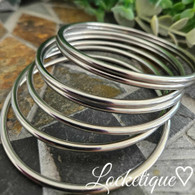 LUXE SS SET OF SEVEN BANGLES  – (SILVER)