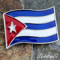 CUBA FLAG - (SILVER)