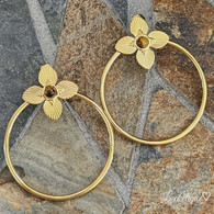LUXE SS  EARRINGS - LITTLE FLOWER (EYE OF TIGER)