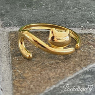 LUXE SS  RING - KITTY CAT (GOLD)