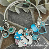LUXE SS WIRE CHARMS BANGLE - SWEET BUNNY