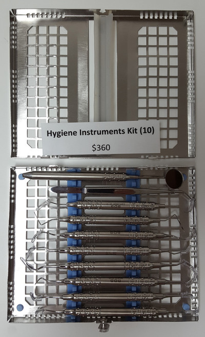 Hygiene instruments kit with cassette - 10 intruments