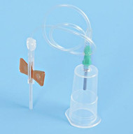 Safety butterfly needle set with tube holder, luer adapter