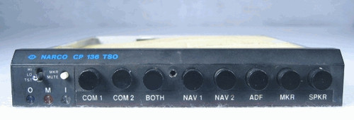 CP-136 Audio Panel with Marker Beacon Indicator Closeup