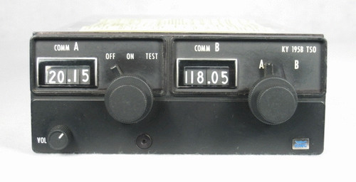 KY-195B Dual COMM Transceiver Closeup