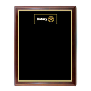 Custom Black Rotary Plaque