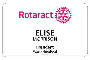 Rectangular Rotaract Member Dinner Badge