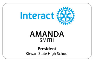 Rectangular Interact Member Dinner Badge