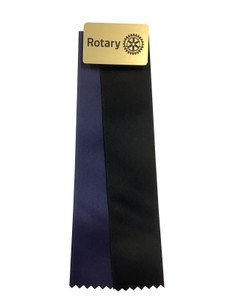 Magnetic Display Ribbon, Gold plastic with Blue and Black ribbons
