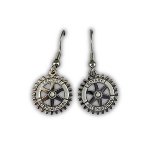 Rotary Charm Earrings - Silver