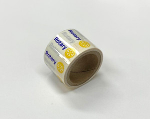 Clear Rotary Masterbrand Stickers - Roll of 100