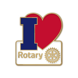 I love Rotary Lapel Pin-back