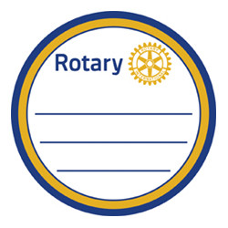 Rotary Temporary Stick-On Name Badges - Roll of 100