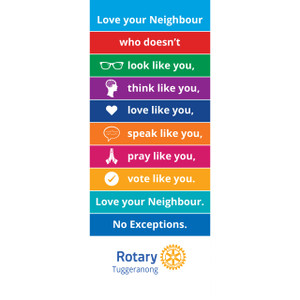 Love Your Neighbour Pull Up Banner