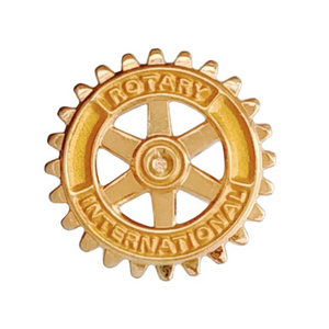 Rotary Gold Lapel Pin-back (Large)