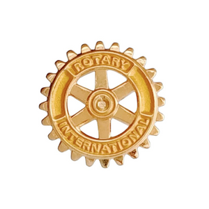 Rotary Lapel Pin-back - Gold (Small)