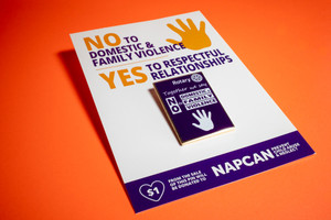 Say NO to Domestic Violence pin