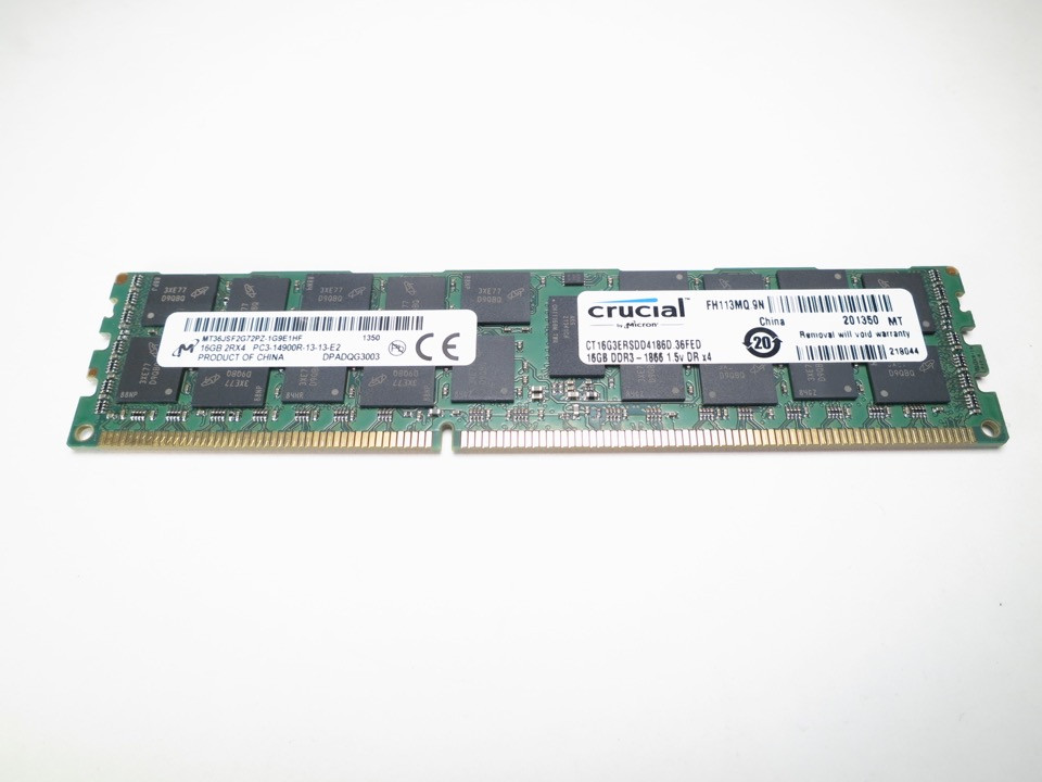 Ct16g3ersdd4186d Crucial 16gb Ddr3 1866 Rdimm 2rx4 Cl13 Pc3 1 5v 240 Pin Sdram Module Aeon Micro Inc Ct16g3ersdd4186d Crucial 16gb Ddr3 1866 Rdimm 2rx4 Cl13 Pc3 1 5v 240 Pin Sdram Module Aeon Micro Inc
