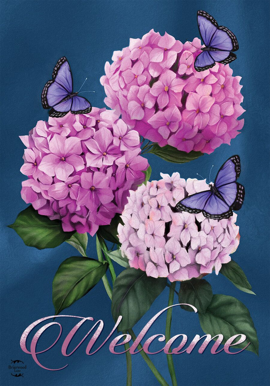 Butterfly Wreath Spring Garden Flag Welcome Floral 12.5/" x 18/" Briarwood Lane