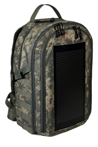 The Bugout Solar Backpack, digital ACU camo