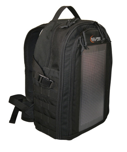 The Bugout Solar Backpack, MOLLE, Black