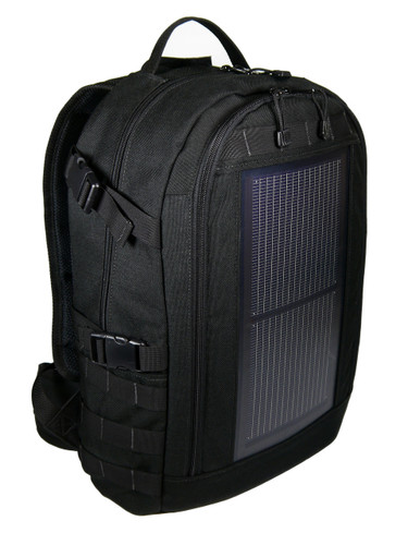 The Trekker Solar Backpack, MOLLE, Black