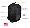 The Trekker Solar Backpack, MOLLE, Black, features