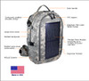The Trekker Solar Backpack, MOLLE, Camo, features