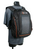 The Eclipse Solar Backpack, Black/Orange, stand