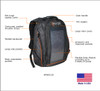 The Eclipse Solar Backpack, Black/Orange, features