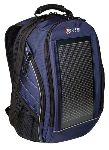 The Eclipse Solar Backpack, Blue/Gray