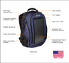 The Eclipse Solar Backpack, Blue/Gray, features