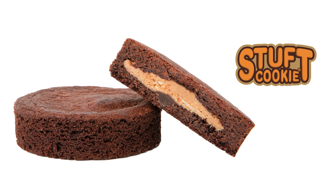 Fudge Brownie Cookie Stuft w-Peanut Butter and Pretzel