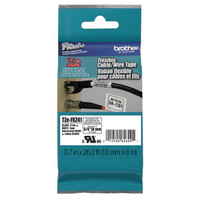 TZe-FX241 P-Touch Flexible ID Label Tape Black on White 3/4"