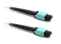 MPO/MTP Elite Female OM3 Multimode Fiber Optic Cable 12 Strand Polarity A 3M