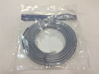 14 FT FLAT SATIN SILVER RJ11 6 WIRE STRAIGHT PINNING CABLE