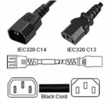 Value Câble dalimentation Droit IEC avec fiche de sécurité et Prise C13 Blanc 0,6 m