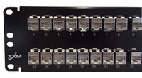 TXM JPM816A Equivalent CAT6 48-Port Patch Panel  2 Rack Unit 19" Shielded Feed-Through