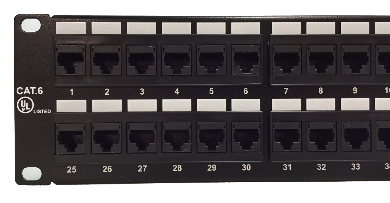 48 Port Cat6 Patch Panel 2ru Rj45 To 110 Idc 568a B Unshielded Telexpress Live Store
