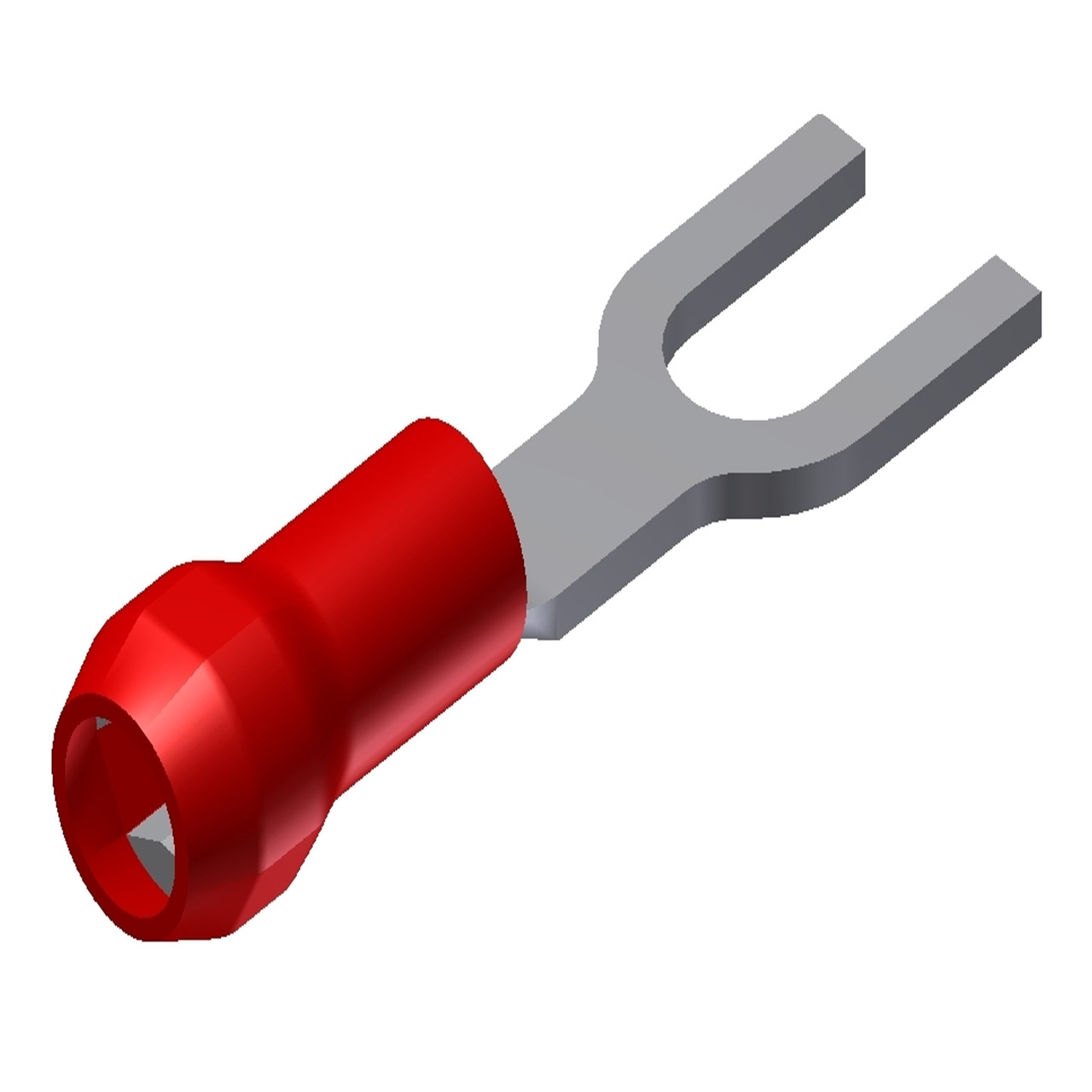 Burndy YAE18N57F Forked Terminal 2216 AWG 68 Stud (Red Pack of