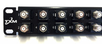 24 Port Patch Panel with 24 F-F (F81) Insert Jacks 75 ohm 1 RU 19 inches