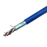Cat6A Solid 1000' FTP CMR UL/ETL & TAA Compliant Shielded Cable- Blue