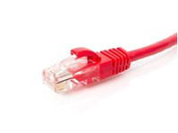 5 FT CAT5E PATCH CORD RED RJ45 BOOTED 24AWG UNSHIELDED