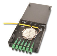 FP-W01-6-SMSCA1-SP-3M Wall Mount Fiber Panel Loaded with 6 SM SCA Simplex with Fiber Spool and 3M Pigtail