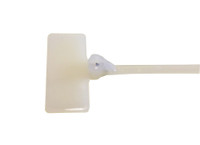 18 LB 4" Flag Cable Ties Natural Color