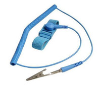 ESD ADJUSTABLE WRIST STRAP W/ 6FT COILED CORD BLUE