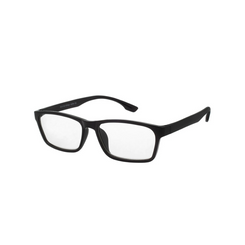 Daylee Naturals Unisex Reading Glasses Black Gloss Rectangle Frames