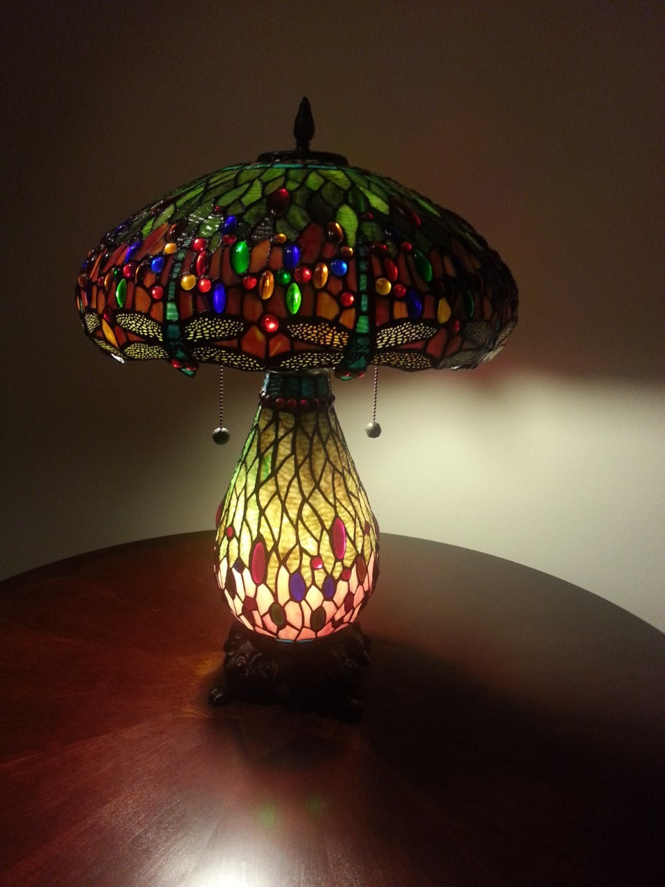 Dale Tiffany Jeweled Dragonfly Handcrafted Fine Art Glass Table Lamp C Lee Ann Concepts