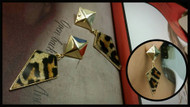 Leopard Drop Earrings