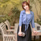 Denim Shirt Chiffon Maxi Dress